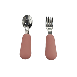 BabyBloom Barn Bestick Stainless Steel Röd