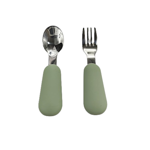 BabyBloom Barn Bestick Stainless Steel Grön
