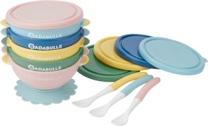 Badabulle Skålar 5-Pack 300ml Med Sugkopp Och Skedar