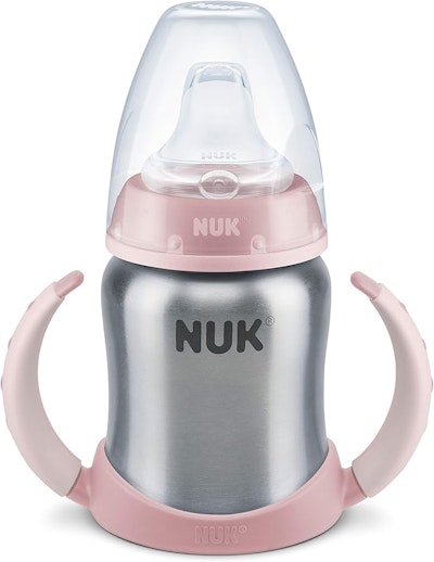 NUK Pipmugg Rostfritt stål Rosa