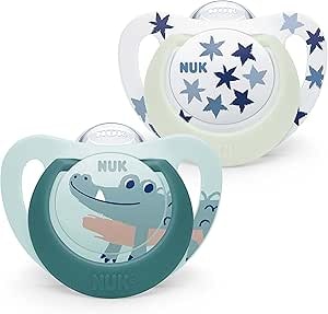 NUK Star Nappar 18–36 månader 2-Pack Grön krokodil