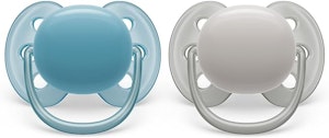 Philips Avent Ultra Soft Napp 0-6 Månader Blå/Grå