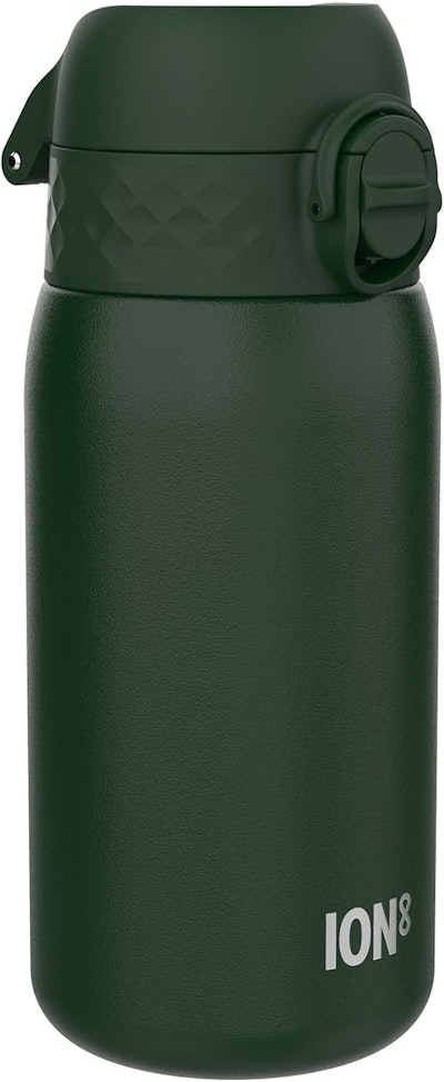 Ion8 Stålflaska 400 ml Mörkgrön