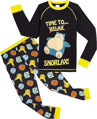 Pokemon Pyjamasset Svart/Gul