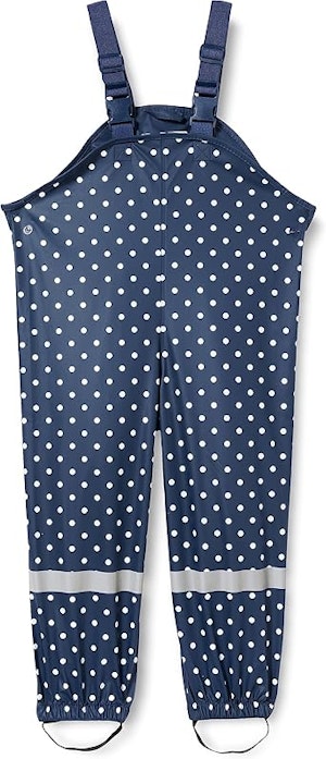 Playshoes Regnbyxor Marinblå/Vita prickar