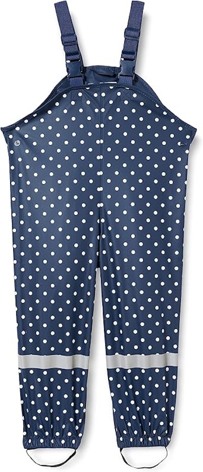 Playshoes Regnbyxor Marinblå/Vita prickar