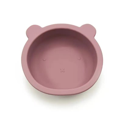 BabyBloom Barnskål Med Sugpropp Mörkrosa
