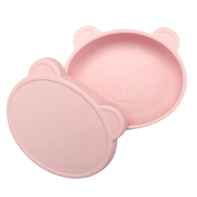 BabyBloom Barntallrik Med Lock Rosa