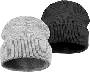 Dreshow Vintermössa 2-Pack Grå/Svart