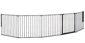 BabyDan Flex XXL Säkerhetsgrind Skruvgrind och Lekhage Svart