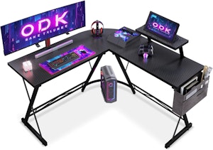 ODK Gamingbord Med Kolfiberyta Svart