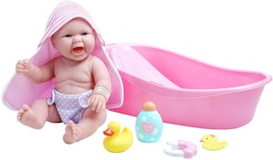 JC Toys Babydocka Med Balja Och Tillbehör