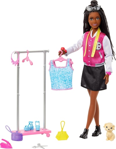 Barbie Brooklyn stylistdocka med valp och tillbehör