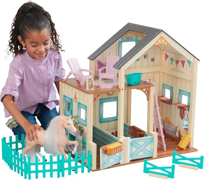 KidKraft häst stall trädockhus