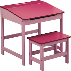 Skrivbord Med Pall Rosa