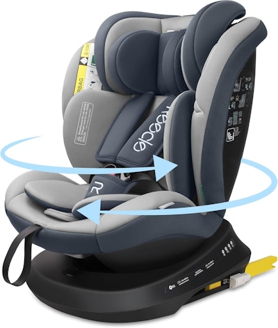 Reecle I-Size 360 Svängbar Bilbarnstol med Isofix Grå