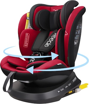 Reecle I-Size 360 Svängbar Bilbarnstol Med Isofix Röd