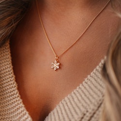 Snöflinga halsband guld