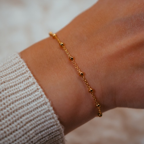 Pärla armband guld