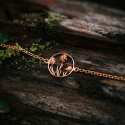 Brunkulla armband guld