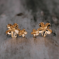 Förgätmigej örhängen guld