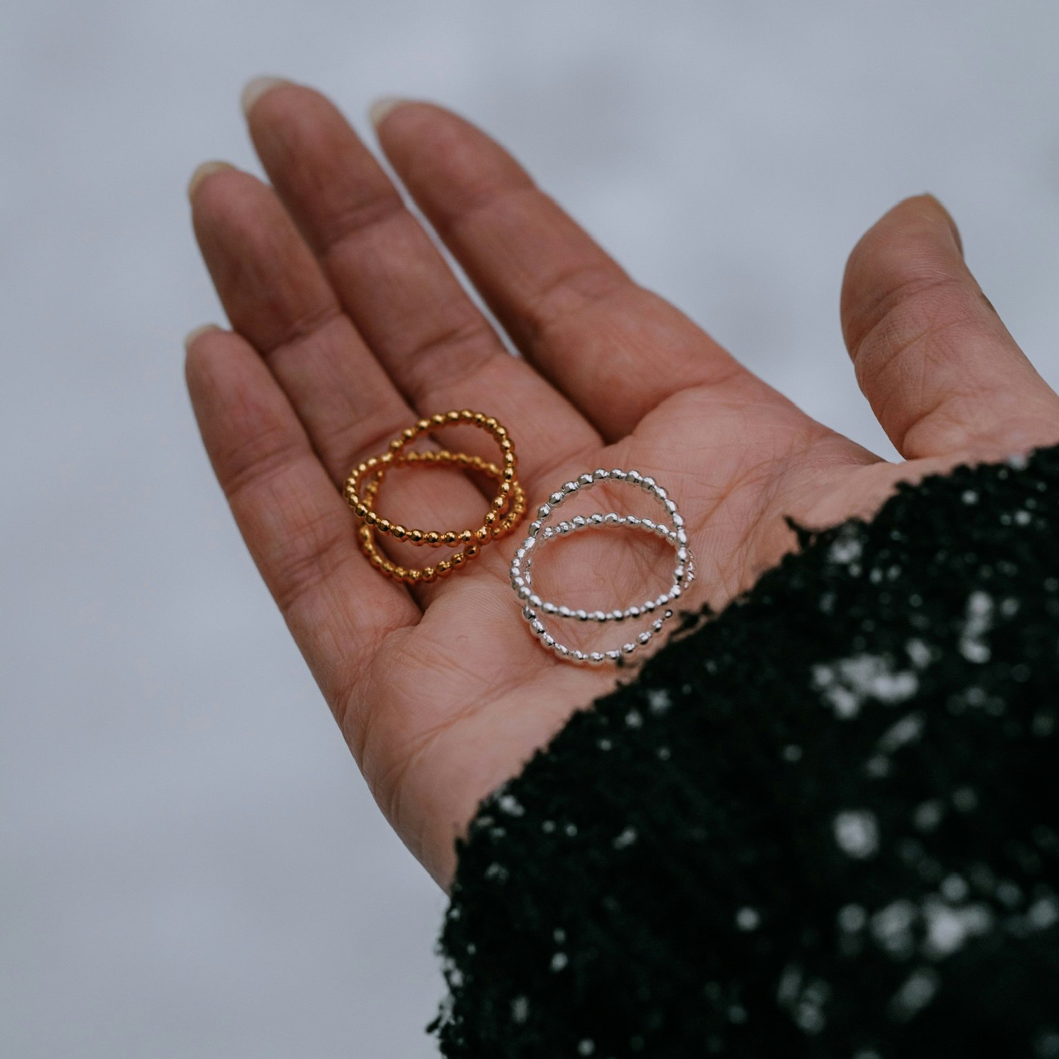 Pärla ring dubbel guld