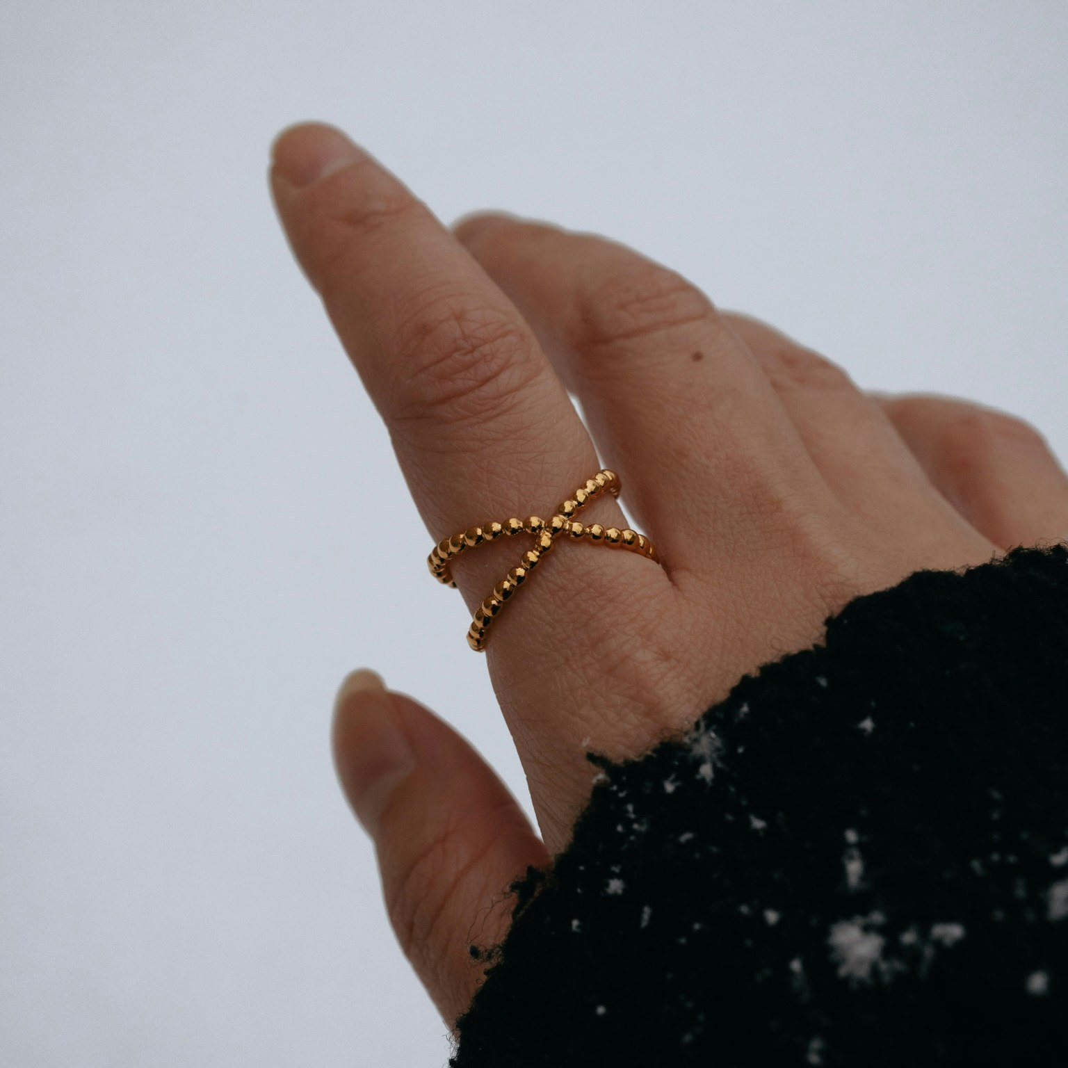 Pärla ring dubbel guld