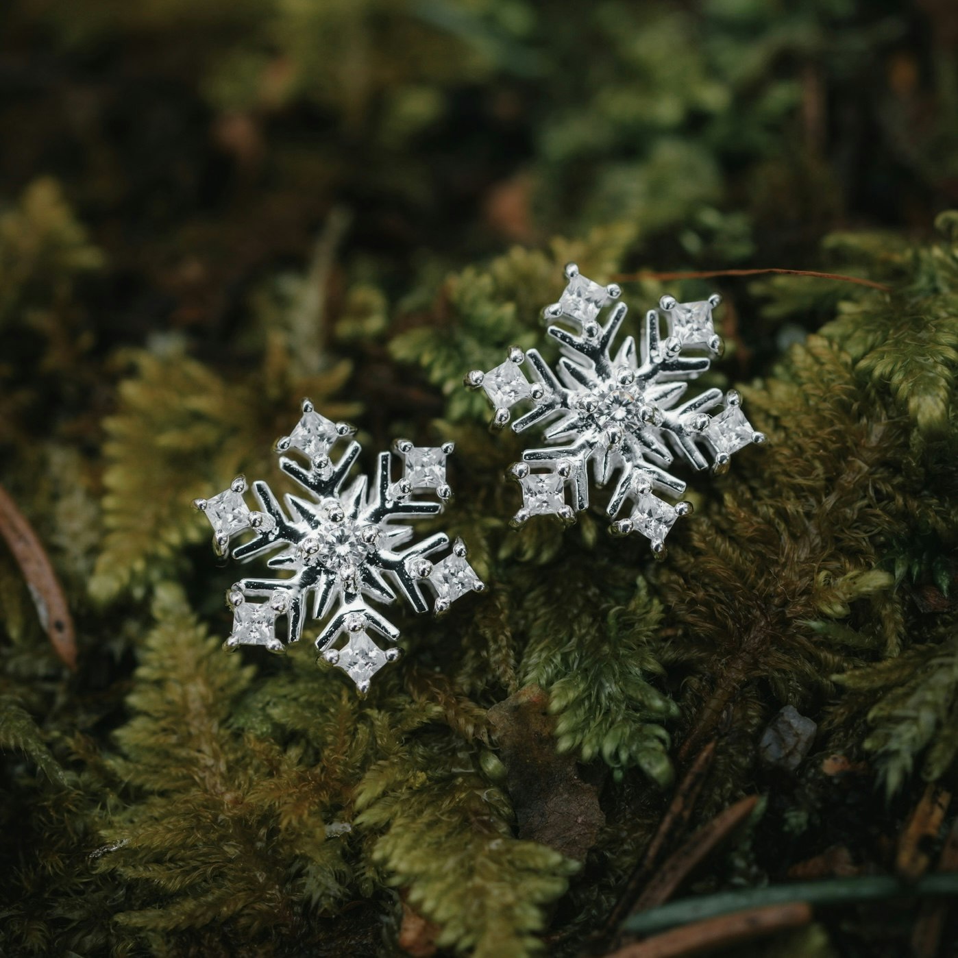 Snöflinga örhängen