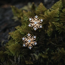 Snöflinga örhängen guld