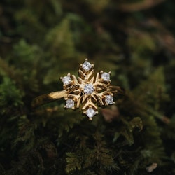 Snöflinga ring guld