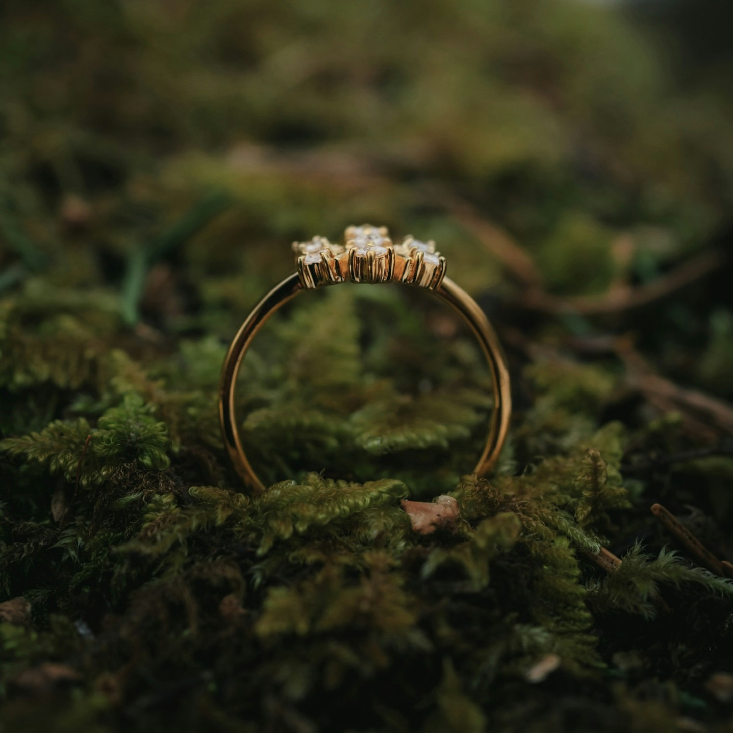 Snöflinga ring guld