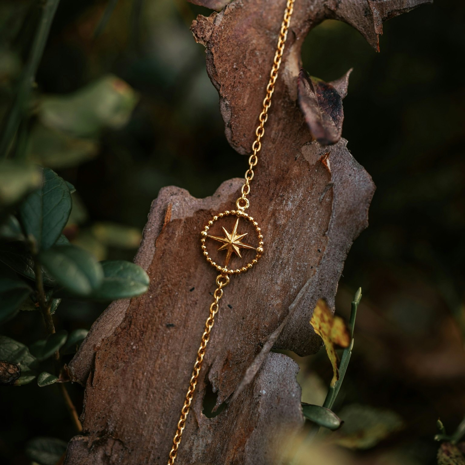 Kompass armband guld -  Outlet