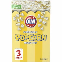 Micropop Smör Popcorn Olw 3x80g