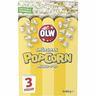 Micropop Smör Popcorn Olw 3x80g