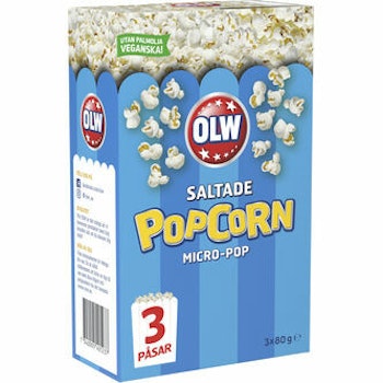 Micropop Saltade Popcorn Olw 3x80g