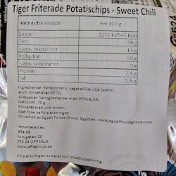 Tiger Chips Sweet Chilli (70g)