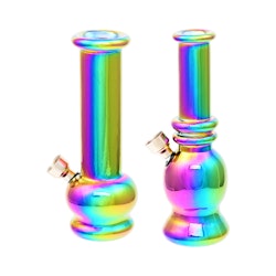 Glas bong 15cm - Rainbow metallic