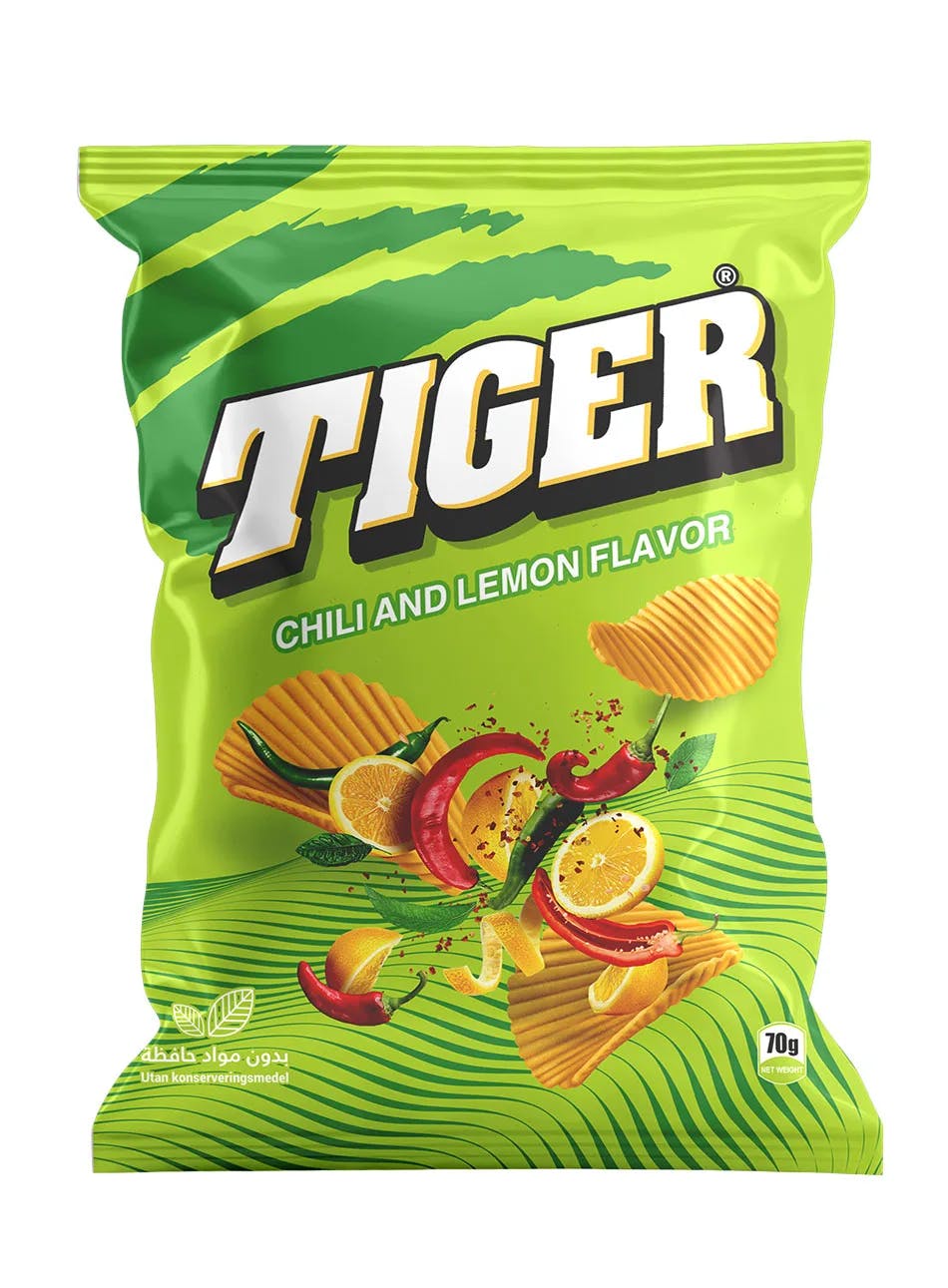 Tiger Chips Chili & Lemon (70g)