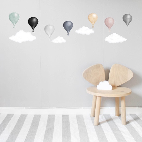 Mörkblå luftballonger väggklistermärken, stickstay babylove.se
