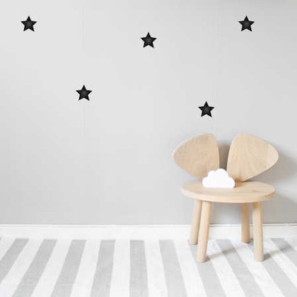 Almost black small stars wall stickers, Stickstay