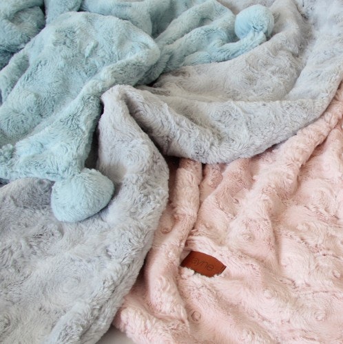 Fayne luxury pink plush blanket 