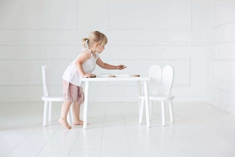 Rabbit chair and table - furniture for children damaged, Little Nomad 