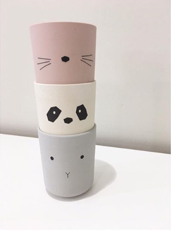 Liewood, Bente mug - 2 pack, cat pink 
