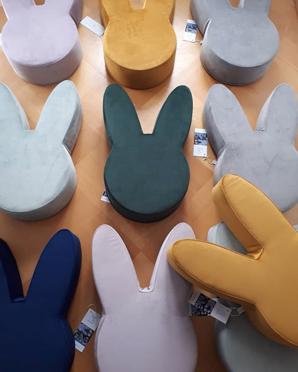 seat pouf  Purple Rabbit for children's room, Babam 