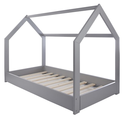 Grey house bed 90x190 for children's room