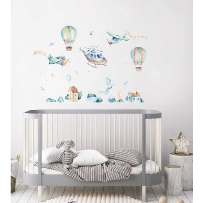 Helicopter wall sticker for children's room M