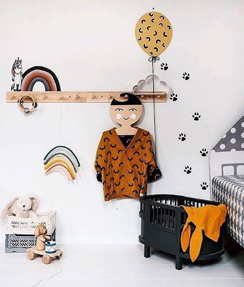 Wall stickers paw animal tracks black, 15 pcs.