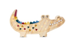 Little Lights night light for the children's room, wooden crocodile