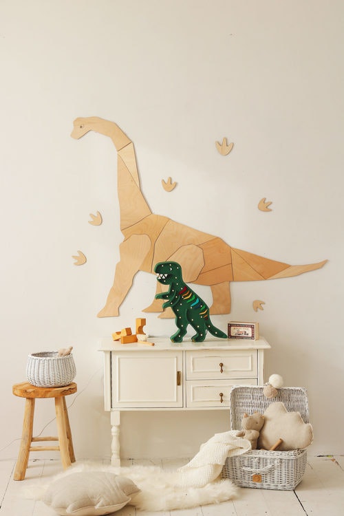 Little Lights, Night light for the children's room, Dino Rex green 