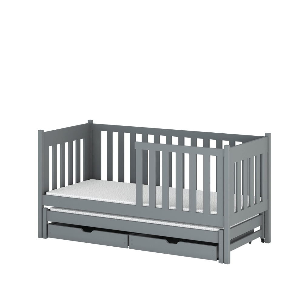 Children's bed with barrier and extra bed, Kiara Children's bed with barrier and extra bed, Kiara